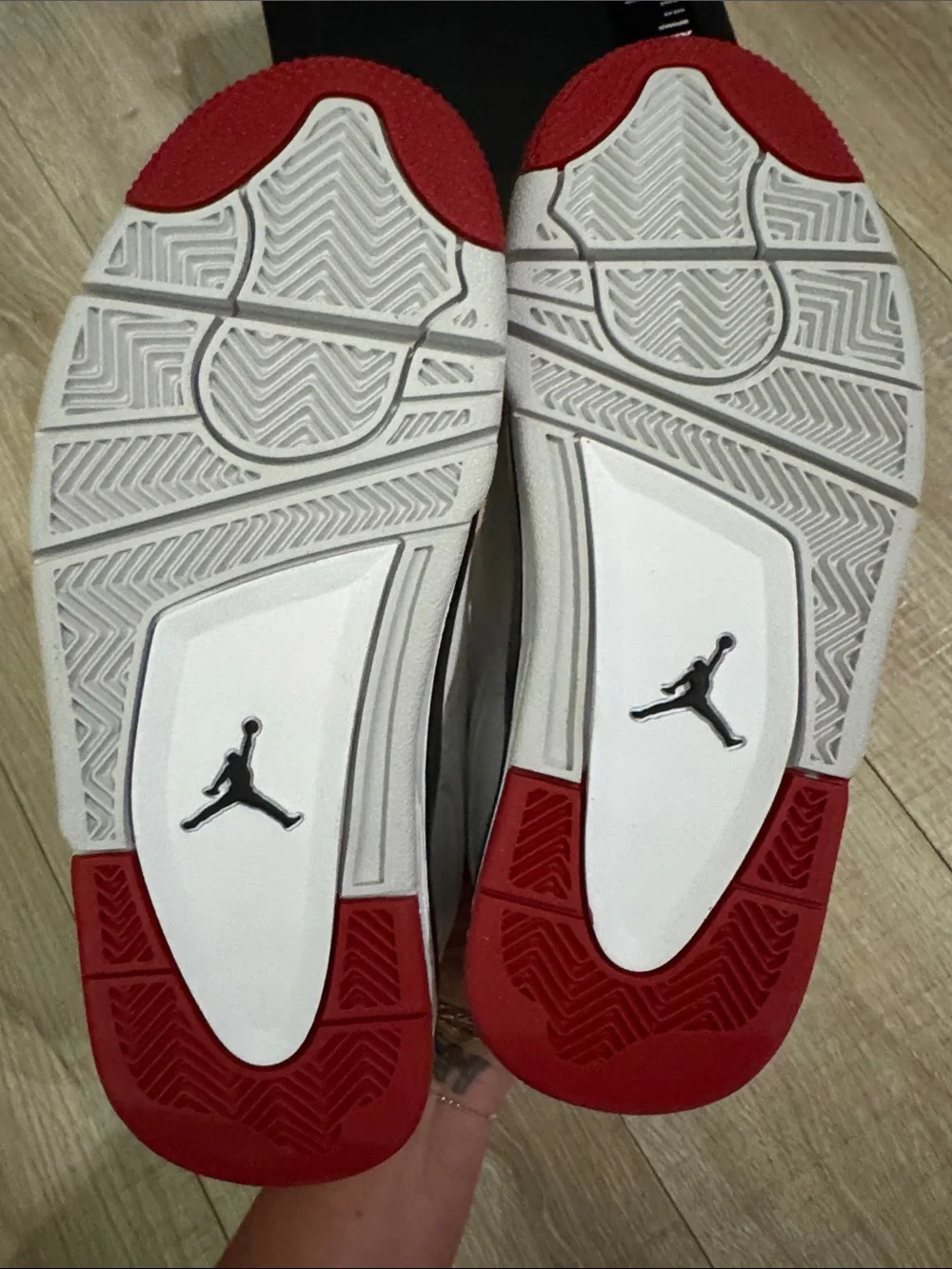 Nike Kids White Sneakers with Red Accents - Air Jordan